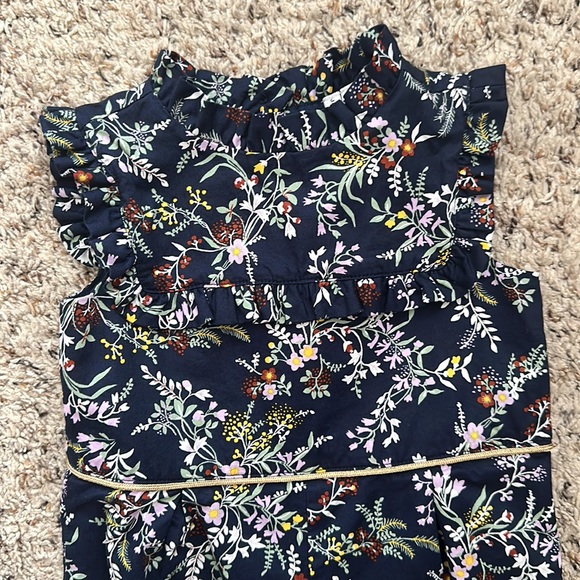 Janie and Jack Floral Ruffle Trim Jumpsuit size 2T - Picture 2 of 6